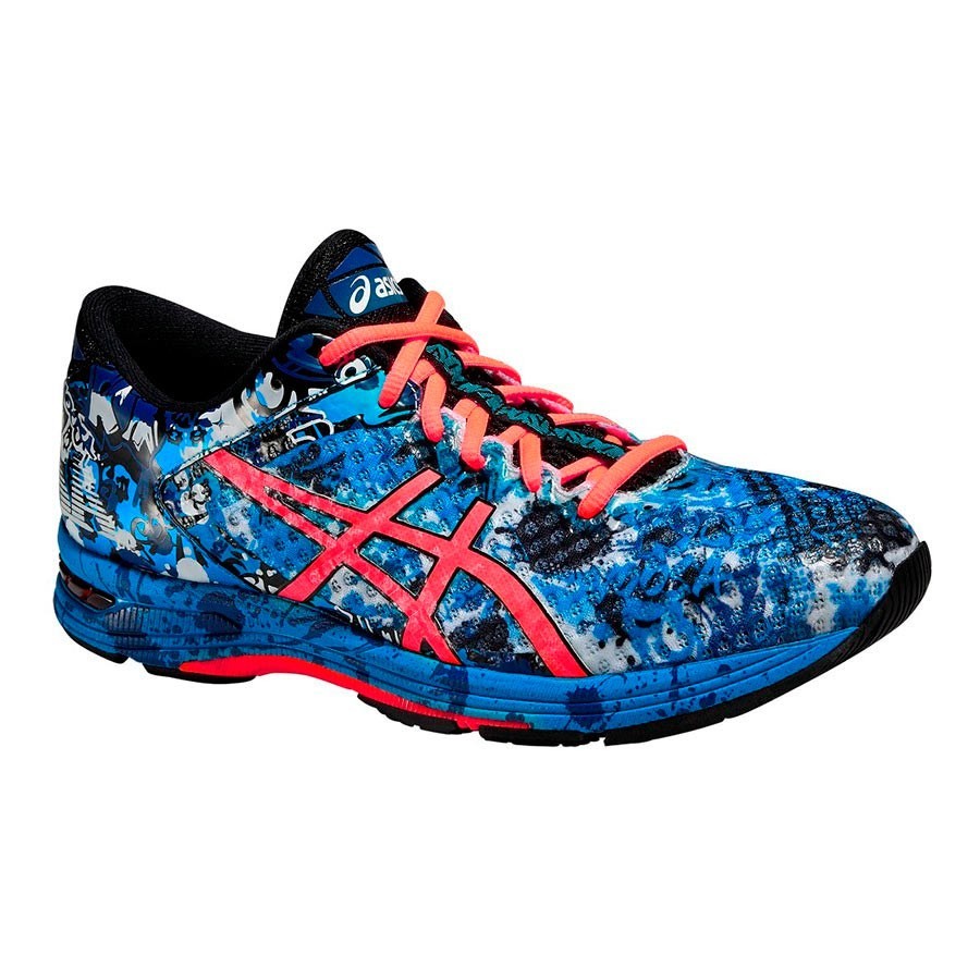 asics bleu jaune fluo